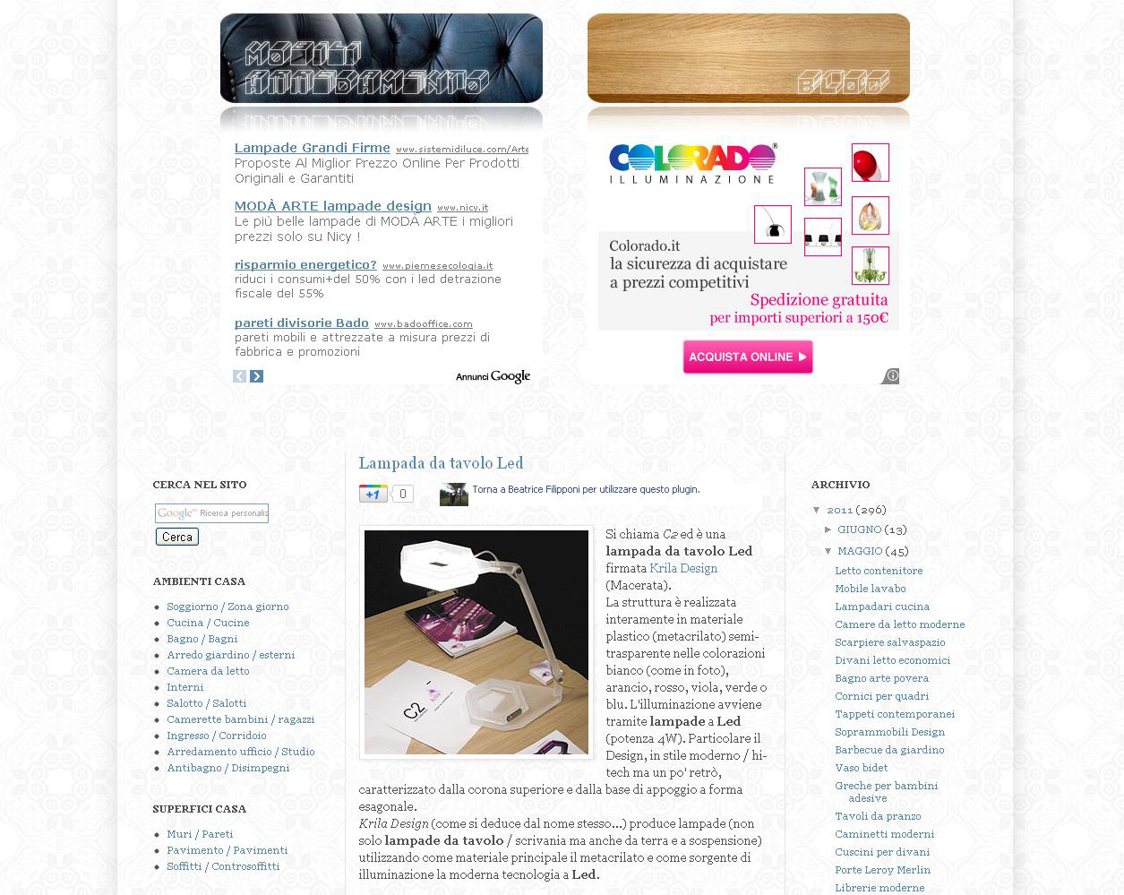 Articolo Mobiliarredamento